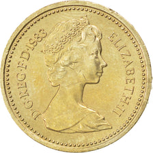 GREAT BRITAIN, Pound, 1983, KM #933, AU(55-58), Nickel-Brass, 22.5, 9.47