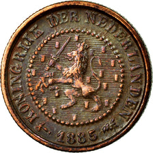 Coin, Netherlands, William III, 1/2 Cent, 1885, EF(40-45), Bronze, KM:109.1
