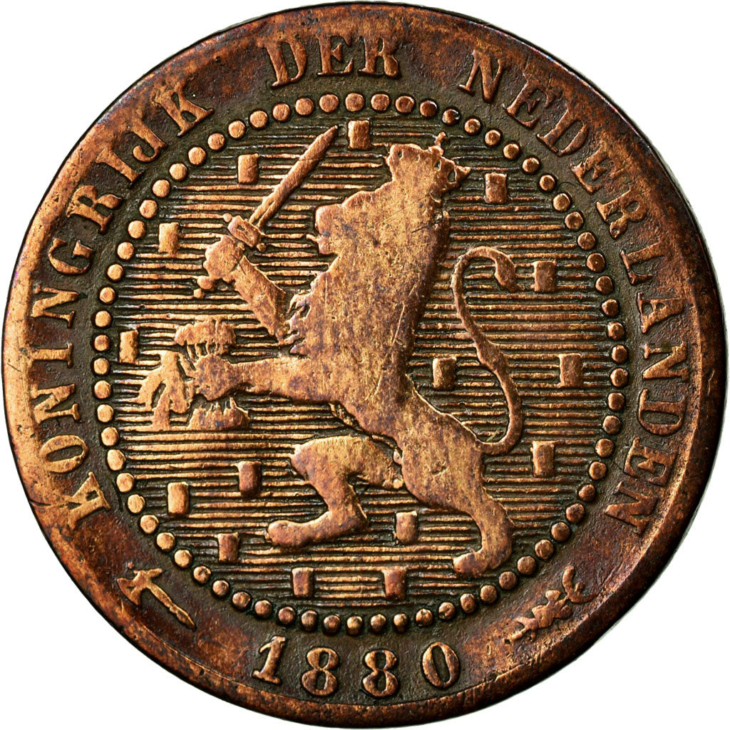 Coin, Netherlands, William III, Cent, 1880, VF(30-35), Bronze, KM:107.1