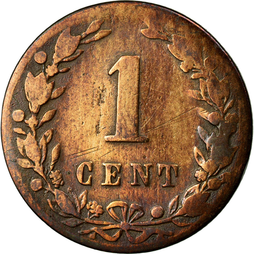 Coin, Netherlands, William III, Cent, 1880, VF(30-35), Bronze, KM:107.1