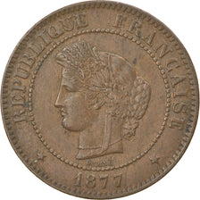 Coin, France, Cérès, 5 Centimes, 1877, Bordeaux, EF(40-45), Bronze, KM:821.2