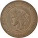 Monnaie, France, Cérès, 5 Centimes, 1878, Paris, TTB, Bronze, Gadoury:157a
