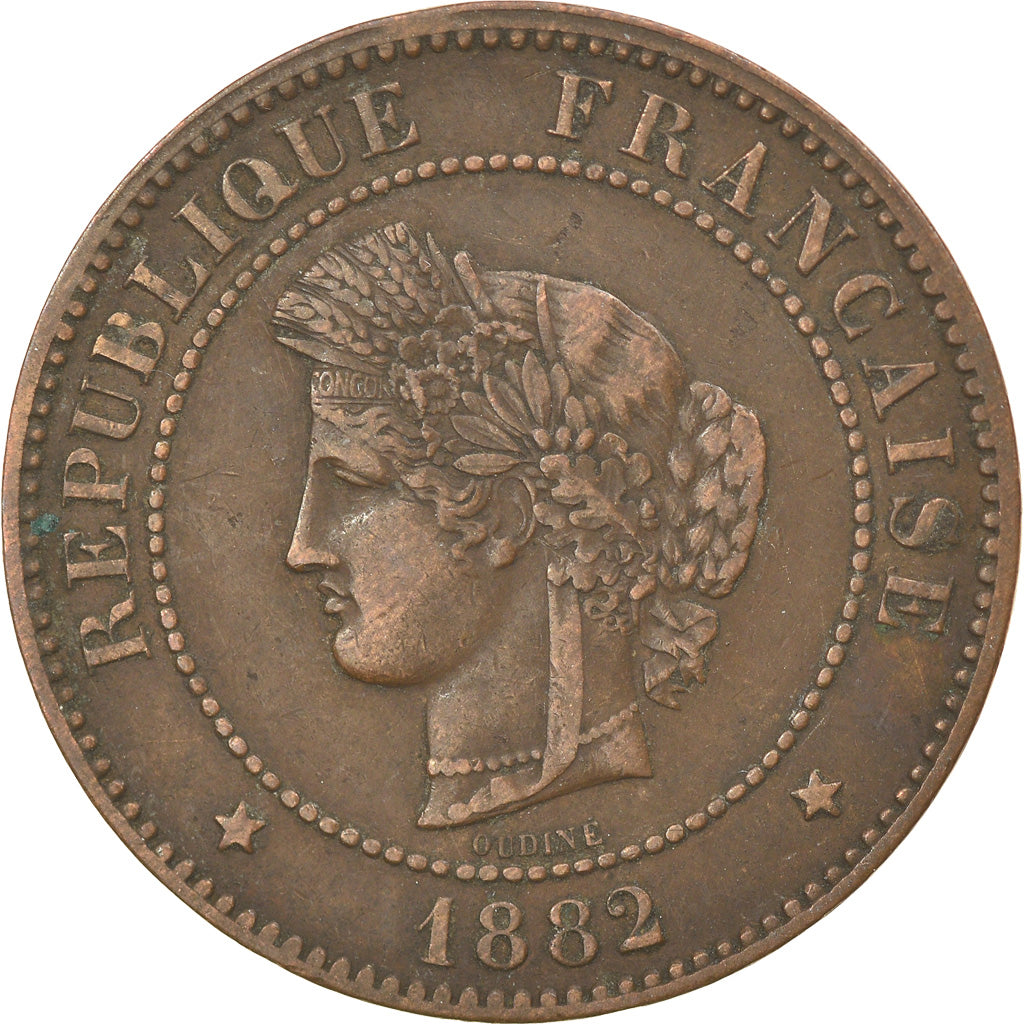 Moneta, Francja, Cérès, 5 Centimes, 1882, Paris, EF(40-45), Bronze, KM:821.1