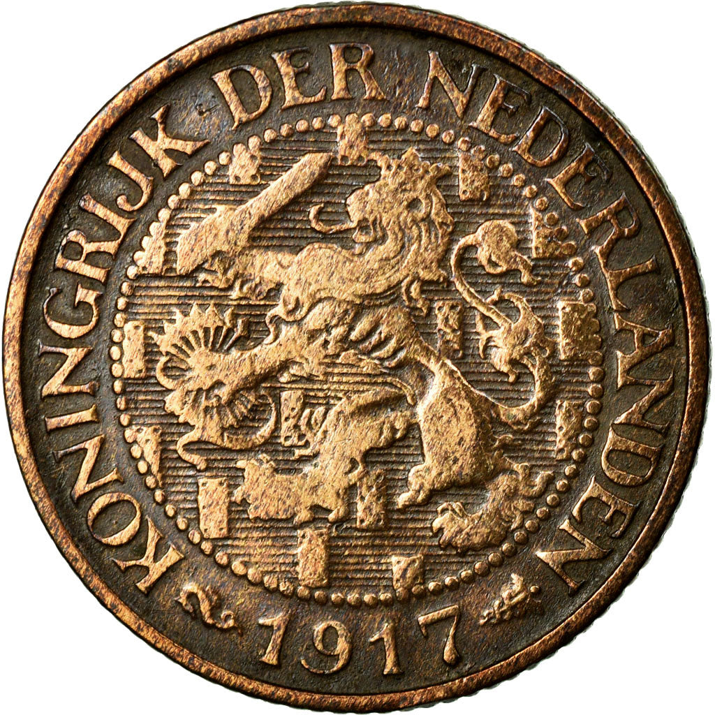 Coin, Netherlands, Wilhelmina I, Cent, 1917, EF(40-45), Bronze, KM:152