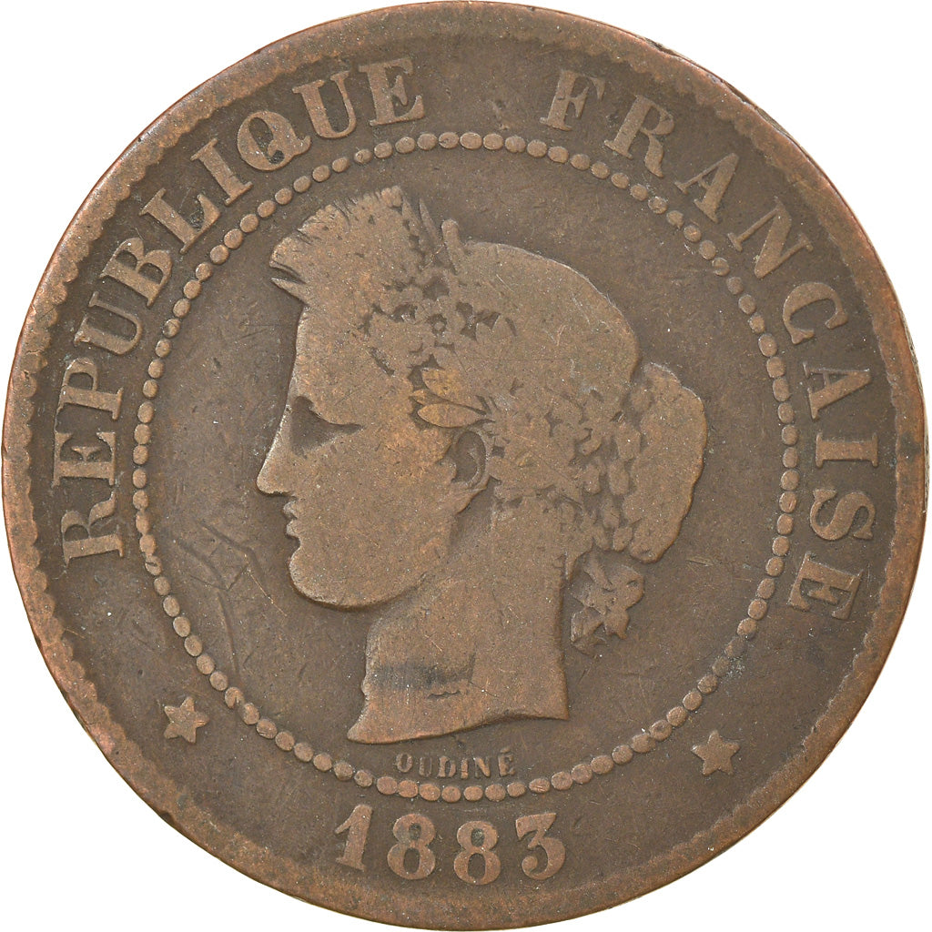 Coin, France, Cérès, 5 Centimes, 1883, Paris, EF(40-45), Bronze, KM:821.1