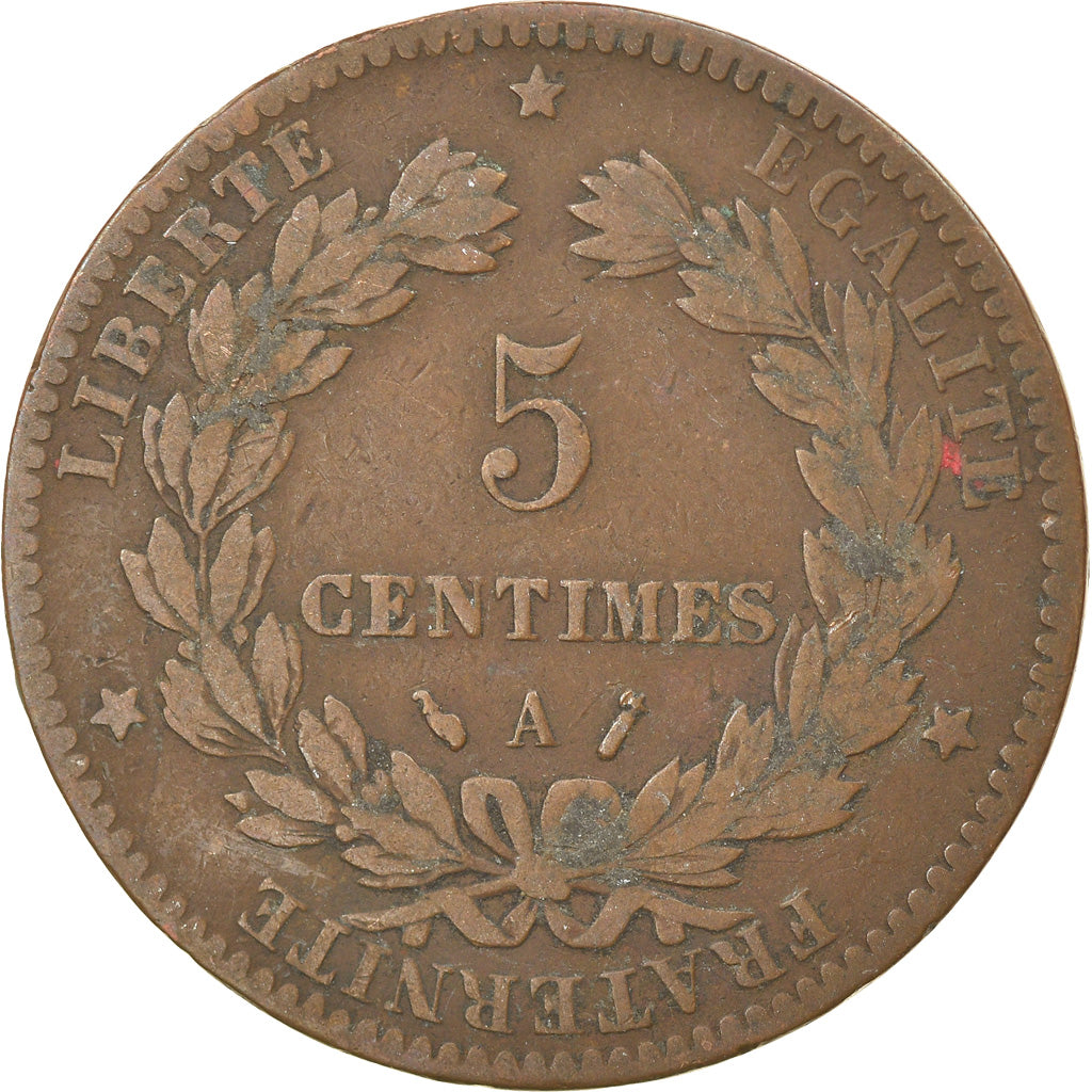 Coin, France, Cérès, 5 Centimes, 1887, Paris, VF(30-35), Bronze, KM:821.1