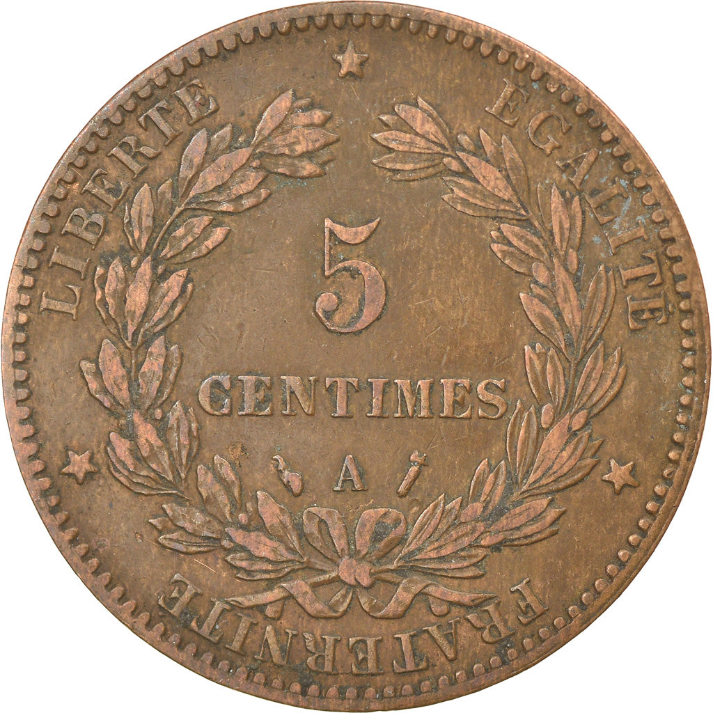 Coin, France, Cérès, 5 Centimes, 1887, Paris, EF(40-45), Bronze, KM:821.1