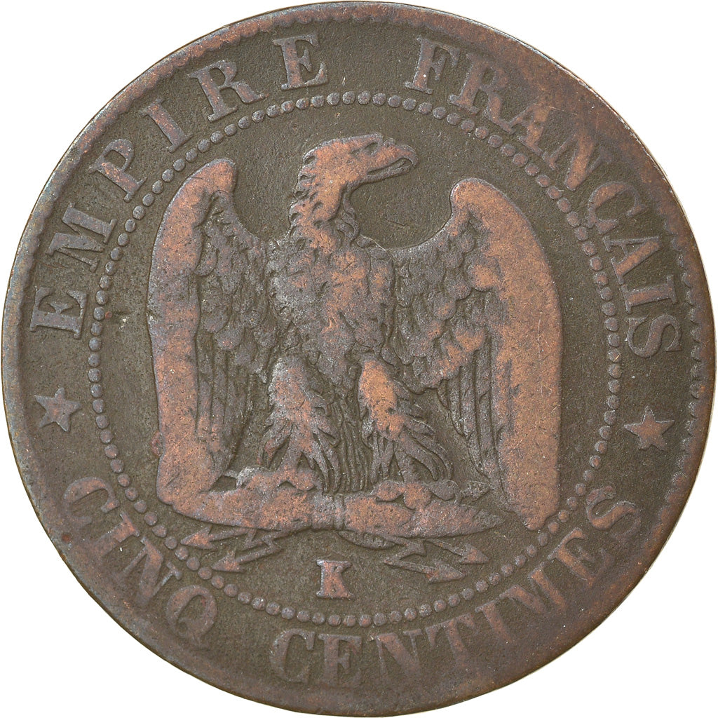 Monnaie, France, Napoleon III, Napoléon III, 5 Centimes, 1856, Bordeaux, TTB