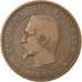 Moneda, Francia, Napoleon III, Napoléon III, 10 Centimes, 1853, Marseille, BC+