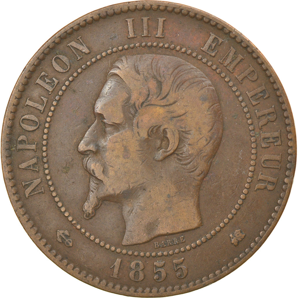 Moneta, Francja, Napoleon III, Napoléon III, 10 Centimes, 1855, Bordeaux