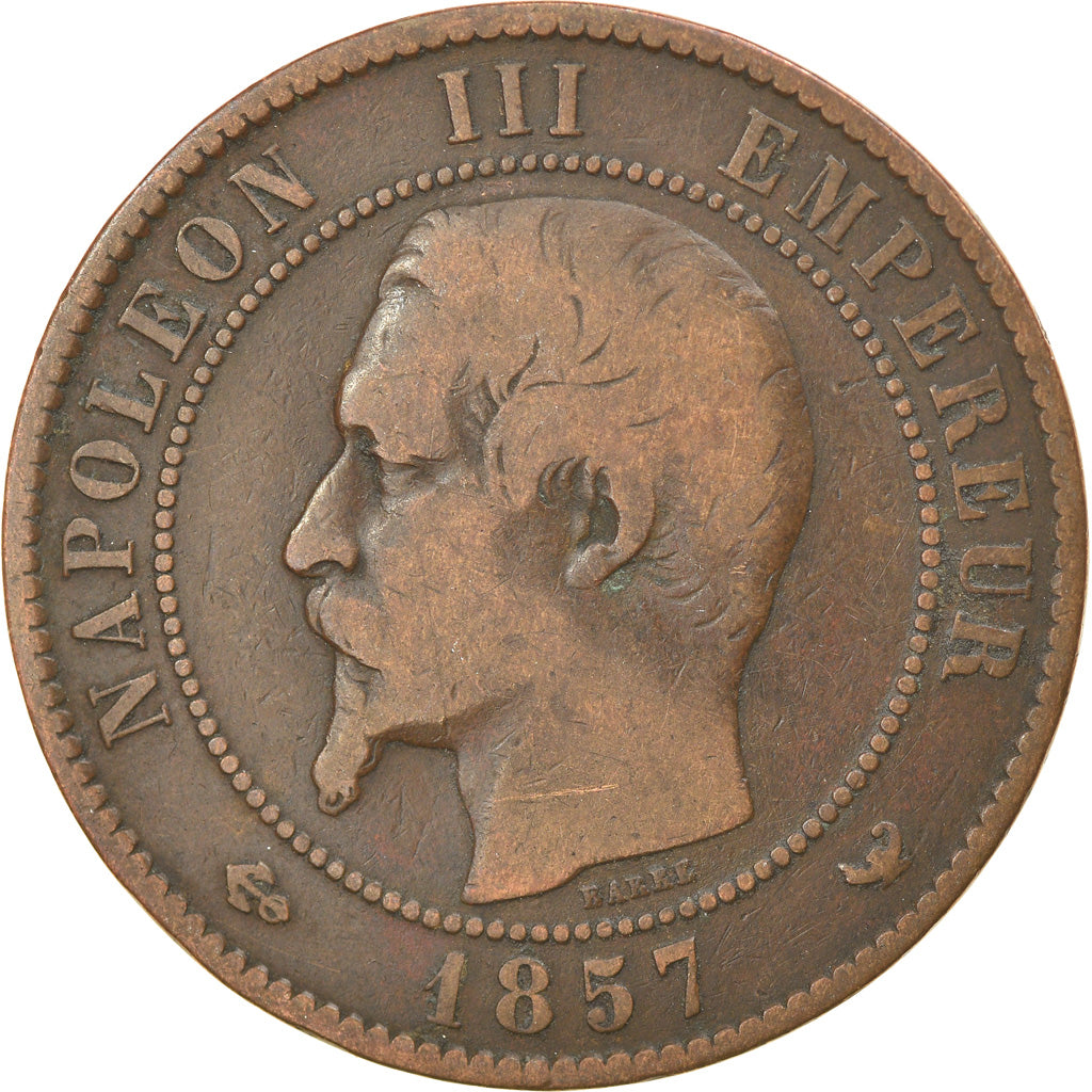 Moneta, Francja, Napoleon III, Napoléon III, 10 Centimes, 1857, Lille