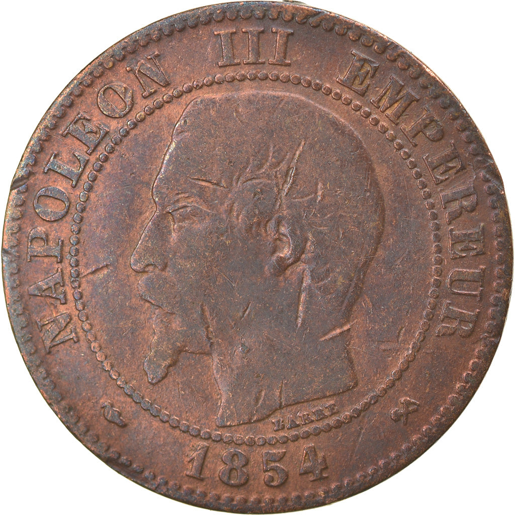 Munten, Frankrijk, Napoleon III, Napoléon III, 2 Centimes, 1854, Rouen, FR+