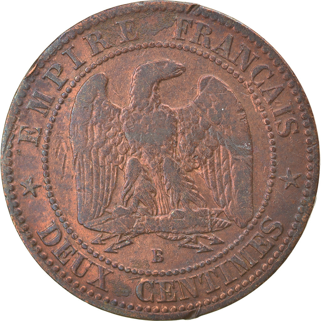 Munten, Frankrijk, Napoleon III, Napoléon III, 2 Centimes, 1854, Rouen, FR+
