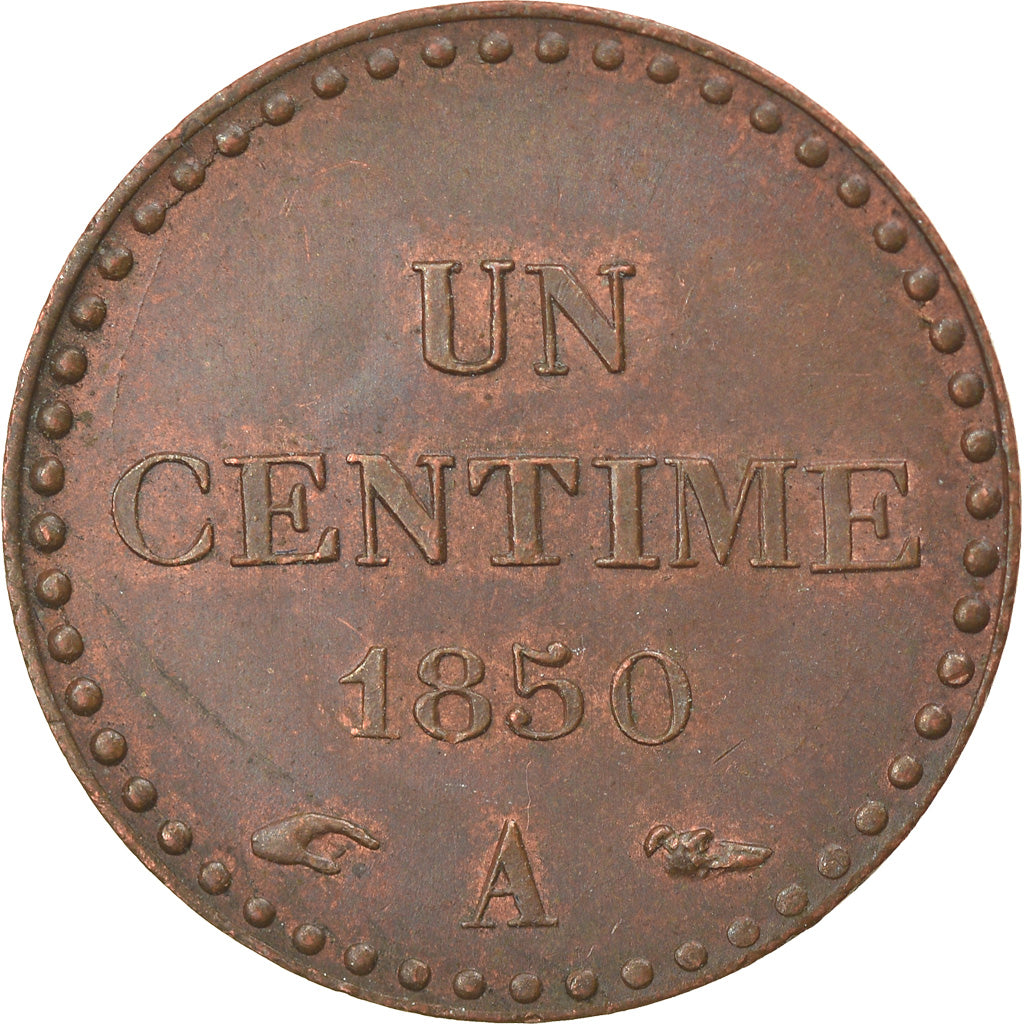 Munten, Frankrijk, Dupré, Centime, 1850, Paris, ZF, Bronze, KM:754, Gadoury:84