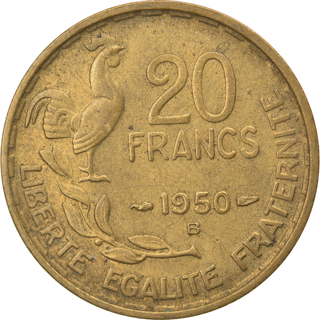 Münze, Frankreich, Guiraud, 20 Francs, 1950, Beaumont - Le Roger, SS