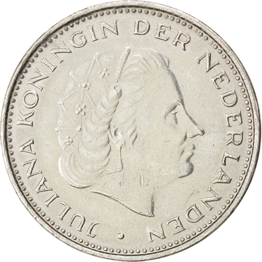 Paesi Bassi, Juliana, 2-1/2 Gulden, 1969, BB+, Nichel, KM:191