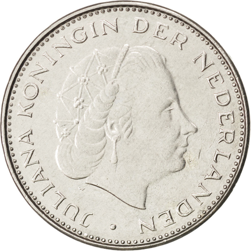 NETHERLANDS, Gulden, 1979, KM #93, AU(55-58), Silver, 28, 9.97