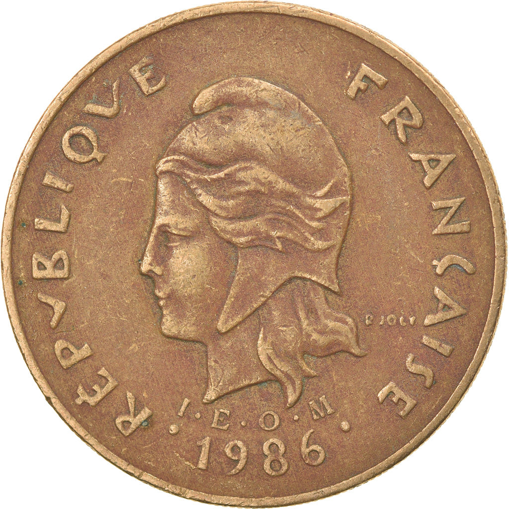 Moeda, Polinésia Francesa, 100 Francs, 1986, Paris, VF(20-25), Níquel-Bronze