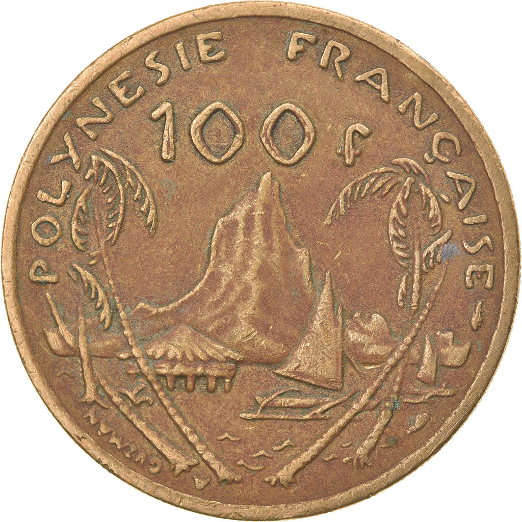 Moeda, Polinésia Francesa, 100 Francs, 1986, Paris, VF(20-25), Níquel-Bronze