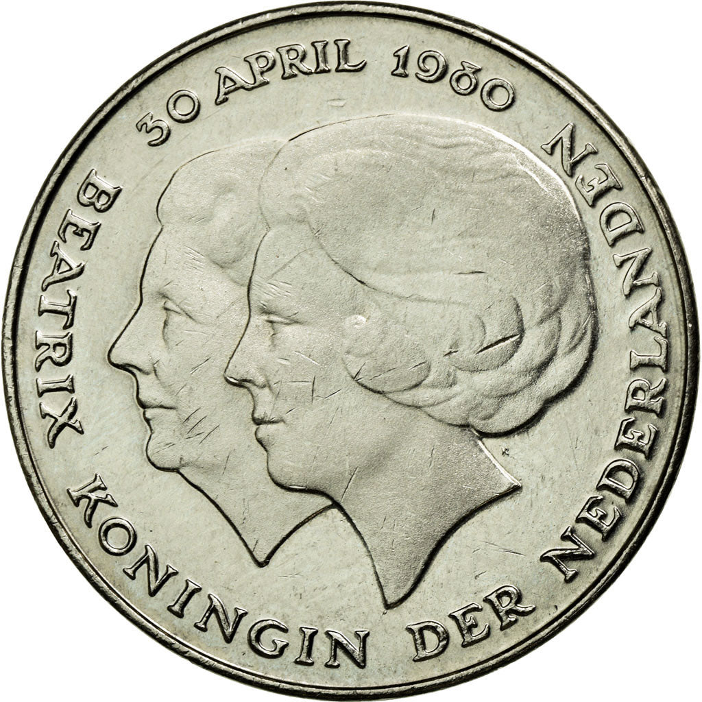 Monnaie, Pays-Bas, Beatrix, 2-1/2 Gulden, 1980, SUP, Nickel, KM:201