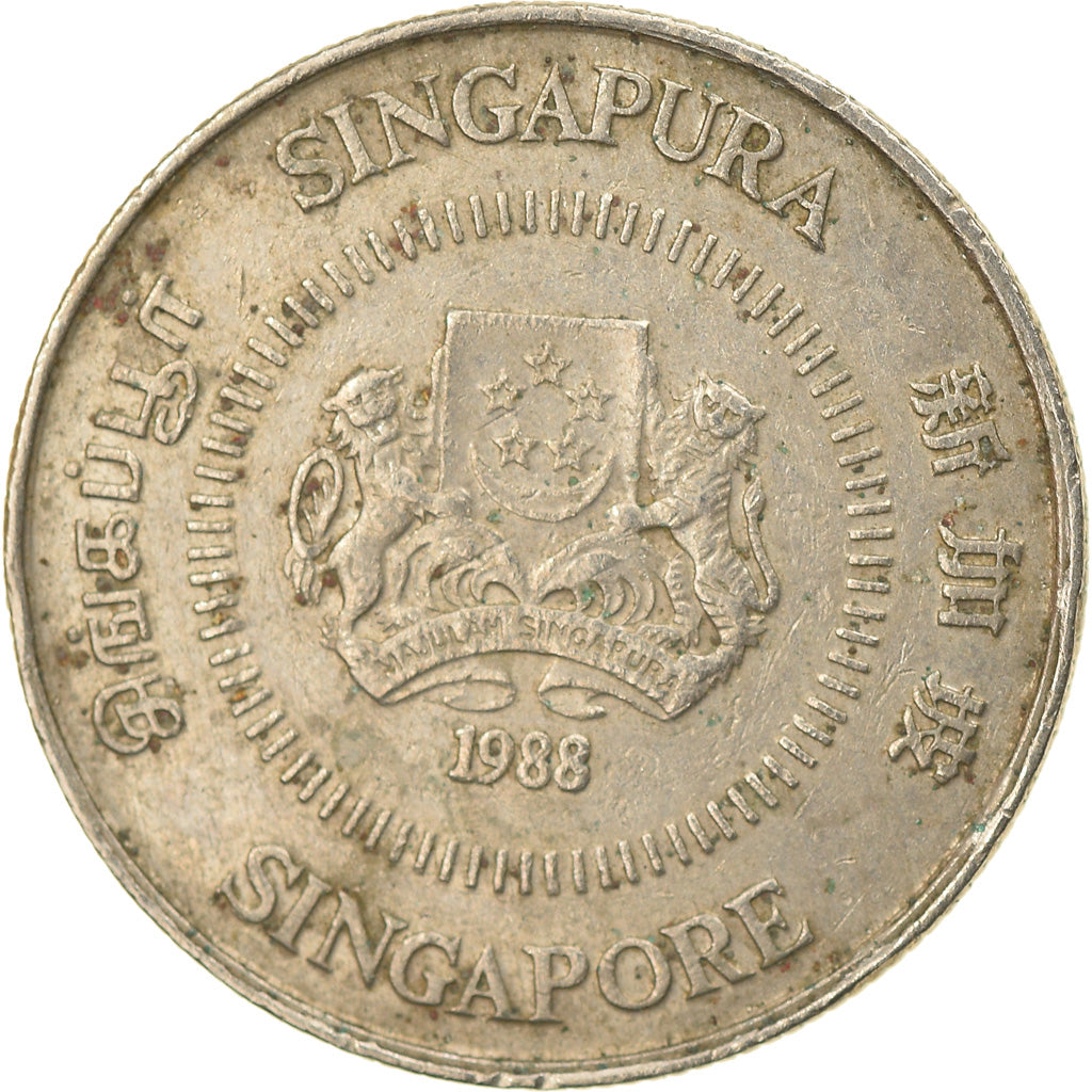 Munten, Singapur, 10 Cents, 1988, British Royal Mint, FR+, Copper-nickel, KM:51