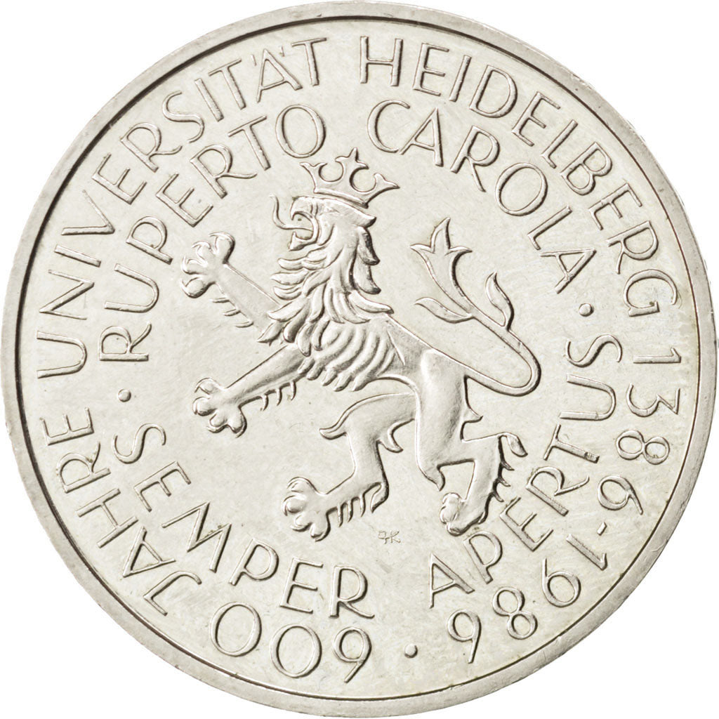 GERMANY - FEDERAL REPUBLIC, 5 Mark, 1986, Munich, KM #164, MS(60-62),...