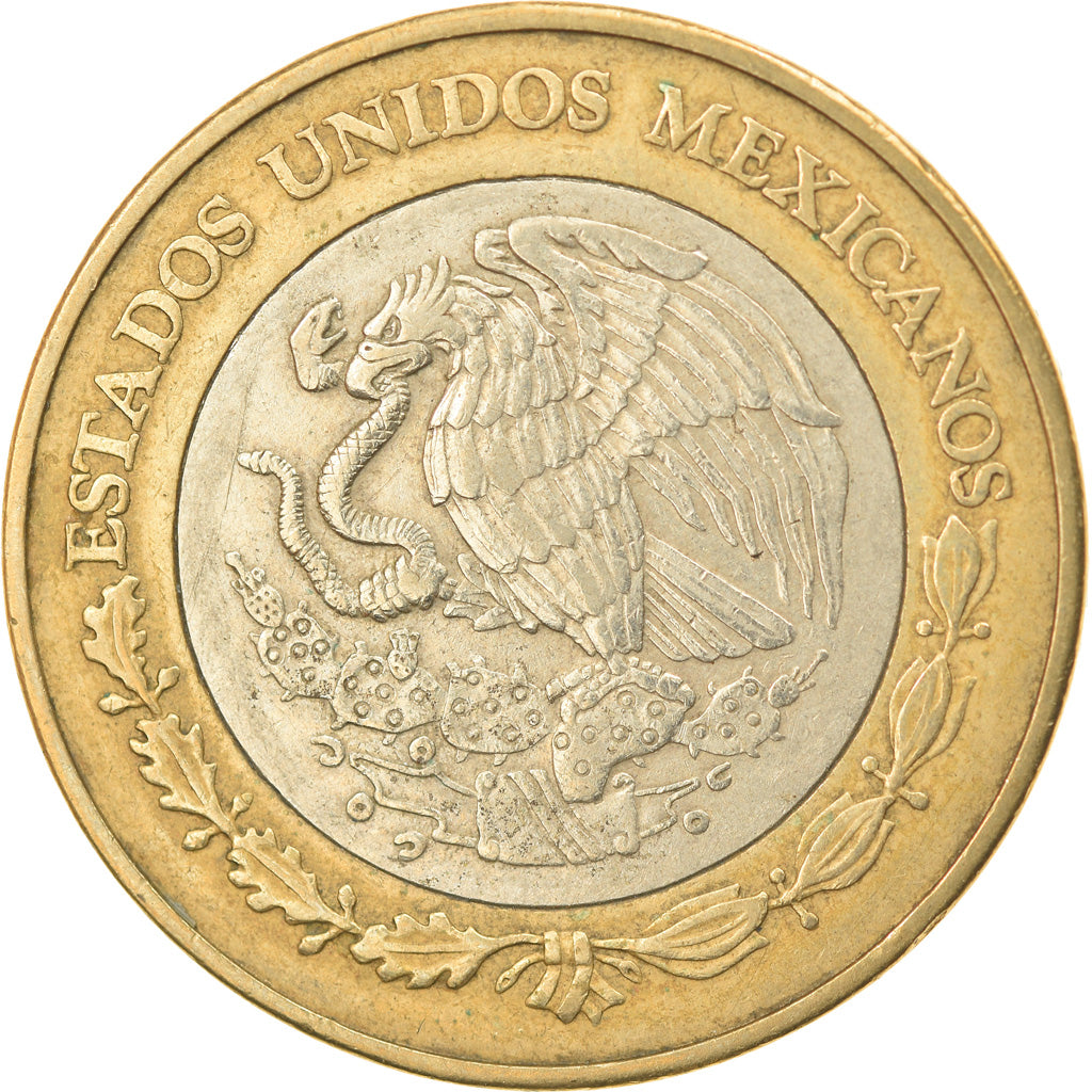 Coin, Mexico, 10 Pesos, 2000, Mexico City, EF(40-45), Bi-Metallic, KM:636
