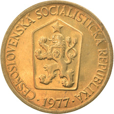 Coin, Czechoslovakia, Koruna, 1977, AU(55-58), Aluminum-Bronze, KM:50
