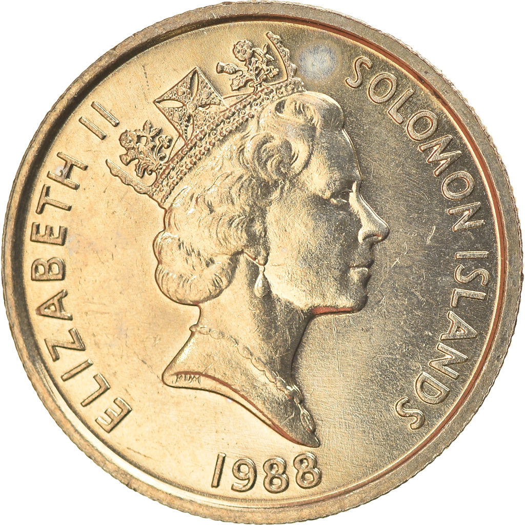 Coin, Solomon Islands, Elizabeth II, 5 Cents, 1988, MS(60-62), Copper-nickel
