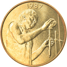 Coin, West African States, 25 Francs, 1987, Paris, MS(63), Aluminum-Bronze, KM:9