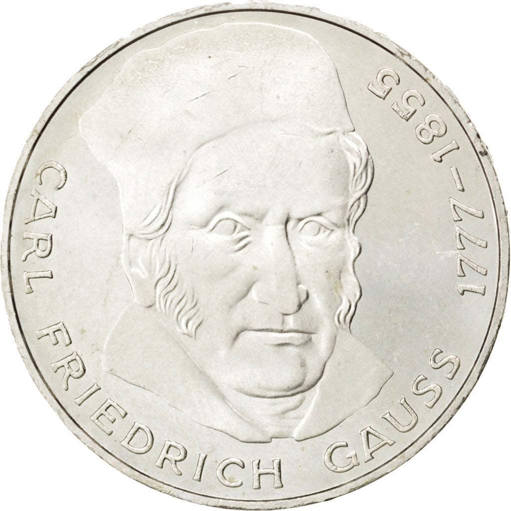 GERMANY - FEDERAL REPUBLIC, 5 Mark, 1977, Hamburg, KM #145, MS(60-62), Silver,..