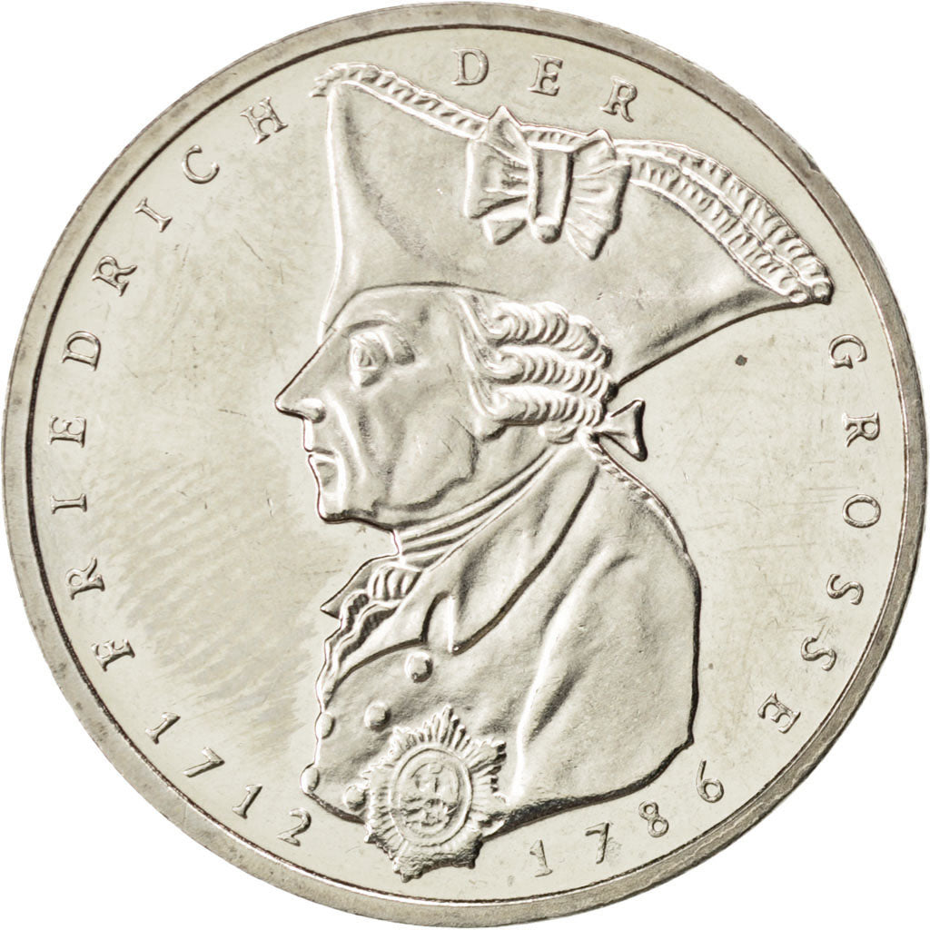 GERMANY - FEDERAL REPUBLIC, 5 Mark, 1986, Stuttgart, KM #165, MS(60-62),...