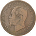 Moneda, Italia, Vittorio Emanuele II, 10 Centesimi, 1862, BC+, Cobre, KM:11.2