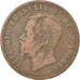 Münze, Italien, Vittorio Emanuele II, 10 Centesimi, 1863, S+, Kupfer, KM:11.2