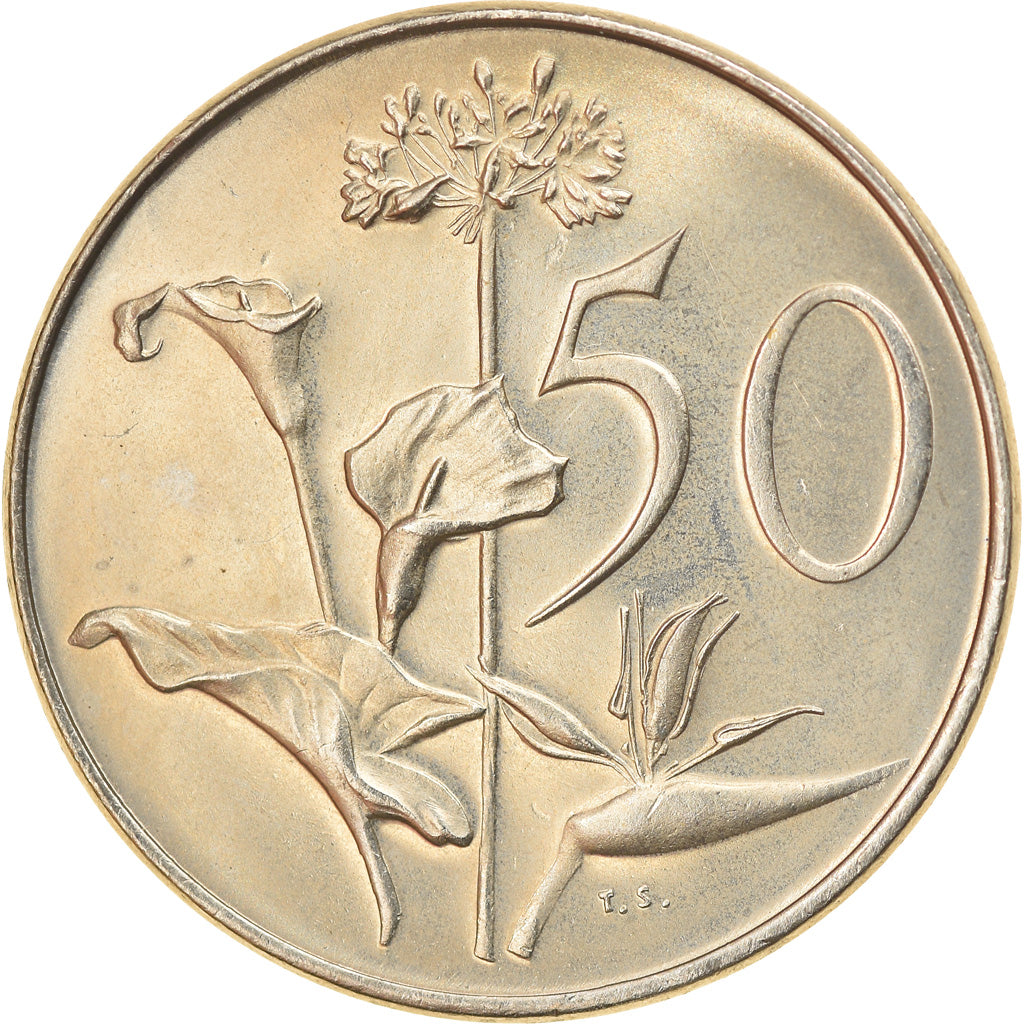 Coin, South Africa, 50 Cents, 1978, AU(55-58), Nickel, KM:87