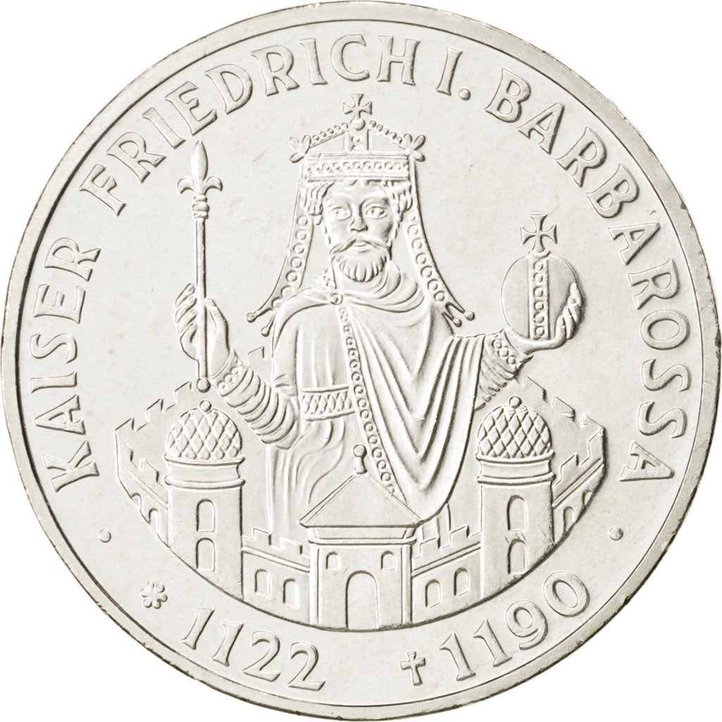 Coin, GERMANY - FEDERAL REPUBLIC, 10 Mark, 1990, Stuttgart, Germany, MS(60-62)
