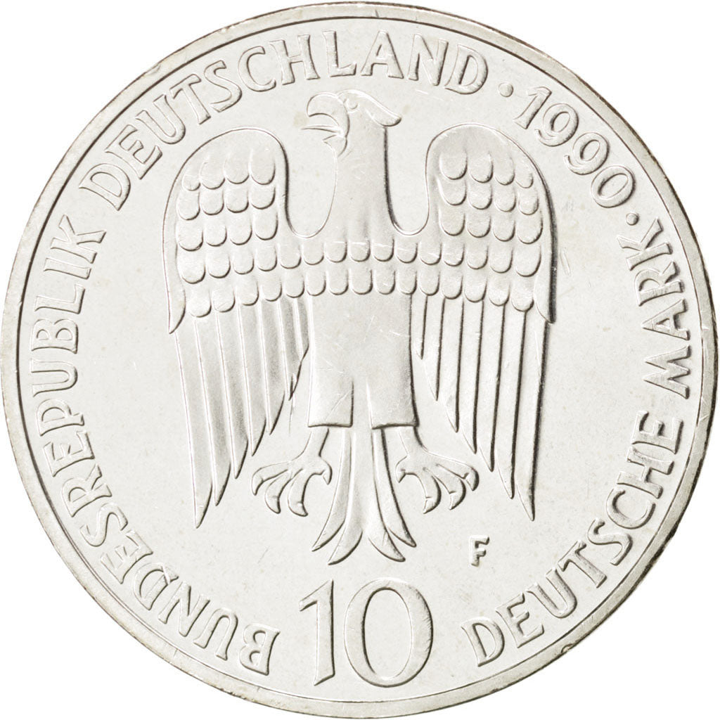 Coin, GERMANY - FEDERAL REPUBLIC, 10 Mark, 1990, Stuttgart, Germany, MS(60-62)