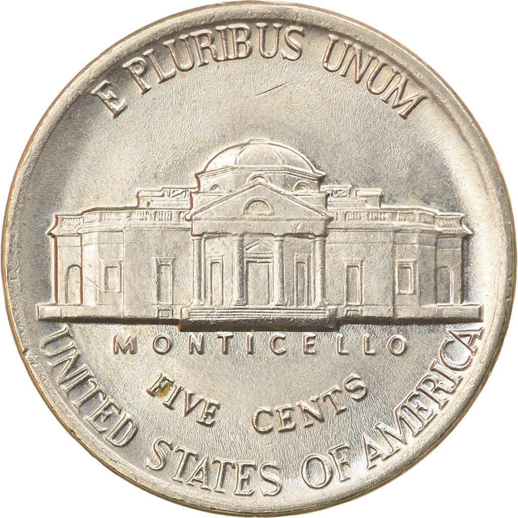 Coin, United States, Jefferson Nickel, 5 Cents, 1985, U.S. Mint, Denver