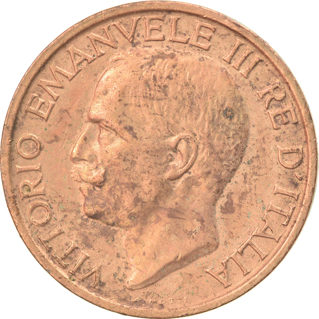 Moneda, Italia, Vittorio Emanuele III, 10 Centesimi, 1920, Rome, BC+, Bronce