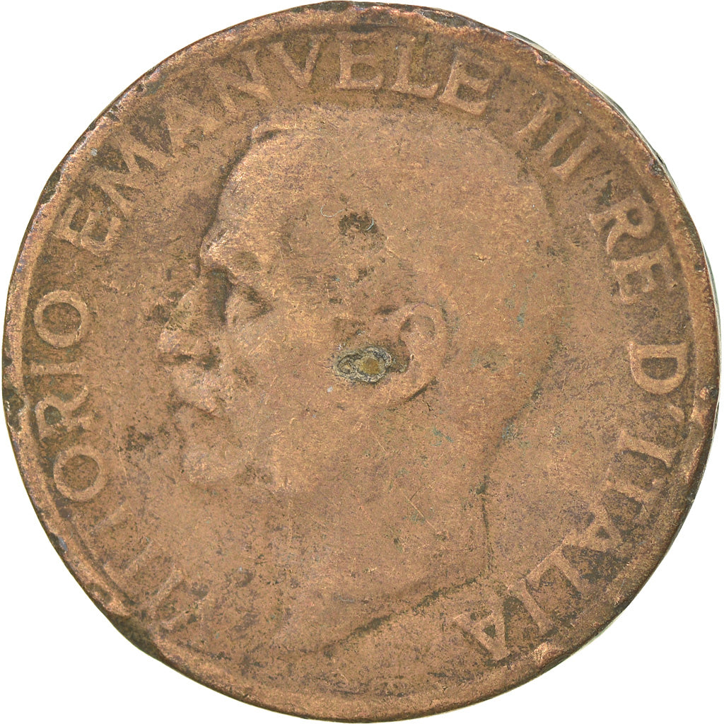Moeda, Itália, Vittorio Emanuele III, 10 Centesimi, 1925, Rome, VF(30-35)