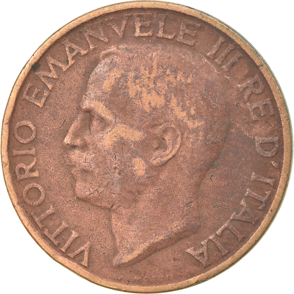 Moneda, Italia, Vittorio Emanuele III, 10 Centesimi, 1929, Rome, MBC, Bronce