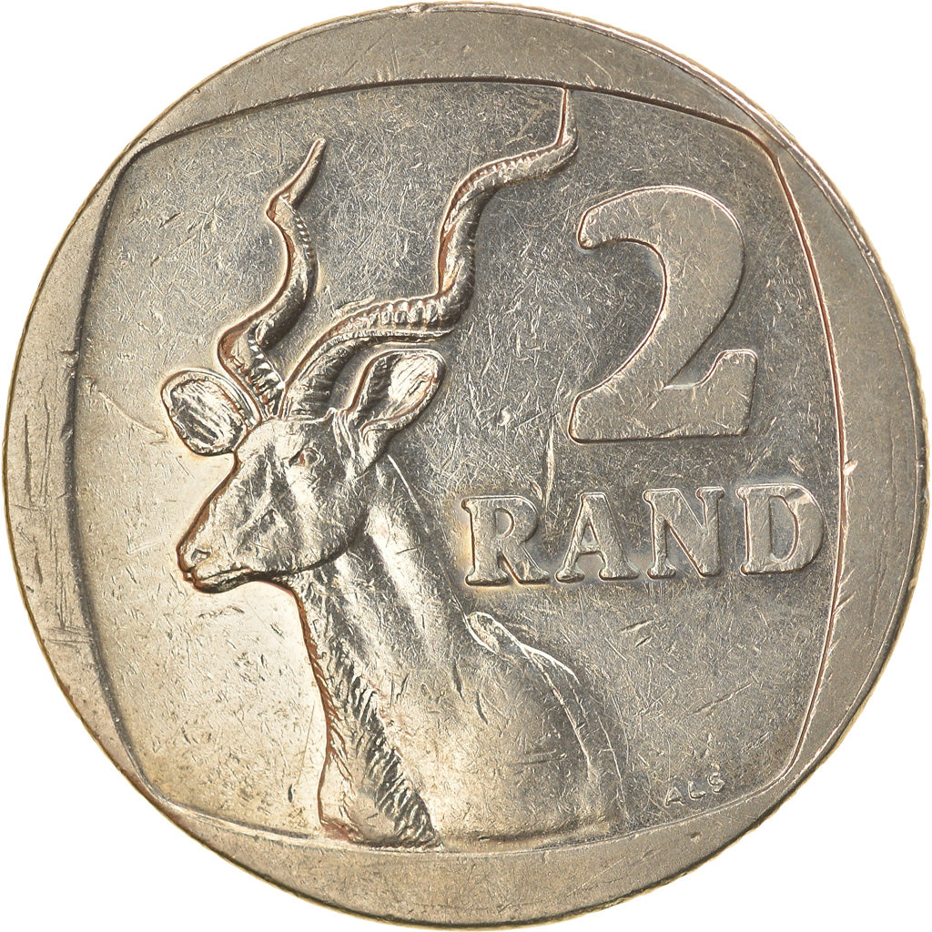 Coin, South Africa, 2 Rand, 2000, EF(40-45), Nickel Plated Copper, KM:165