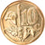 Moneta, Sudafrica, 10 Cents, 2003, SPL-, Acciaio placcato in bronzo, KM:347