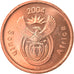 Moneda, Sudáfrica, 5 Cents, 2004, MBC+, Cobre chapado en acero, KM:325