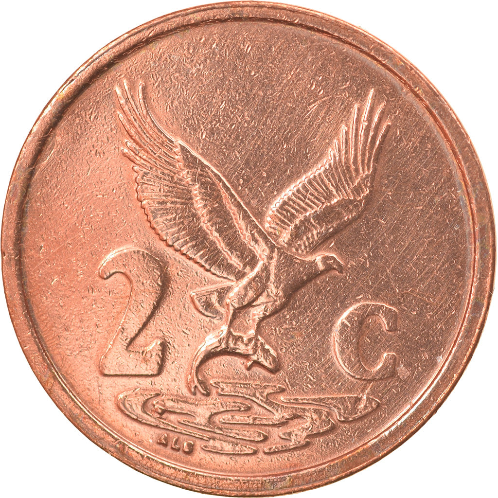 Coin, South Africa, 2 Cents, 2000, EF(40-45), Copper Plated Steel, KM:159