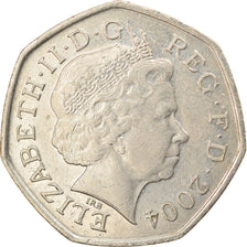Coin, Great Britain, Elizabeth II, 50 Pence, 2004, British Royal Mint