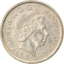 Moeda, Grã-Bretanha, Elizabeth II, 5 Pence, 2008, EF(40-45), Cobre-níquel
