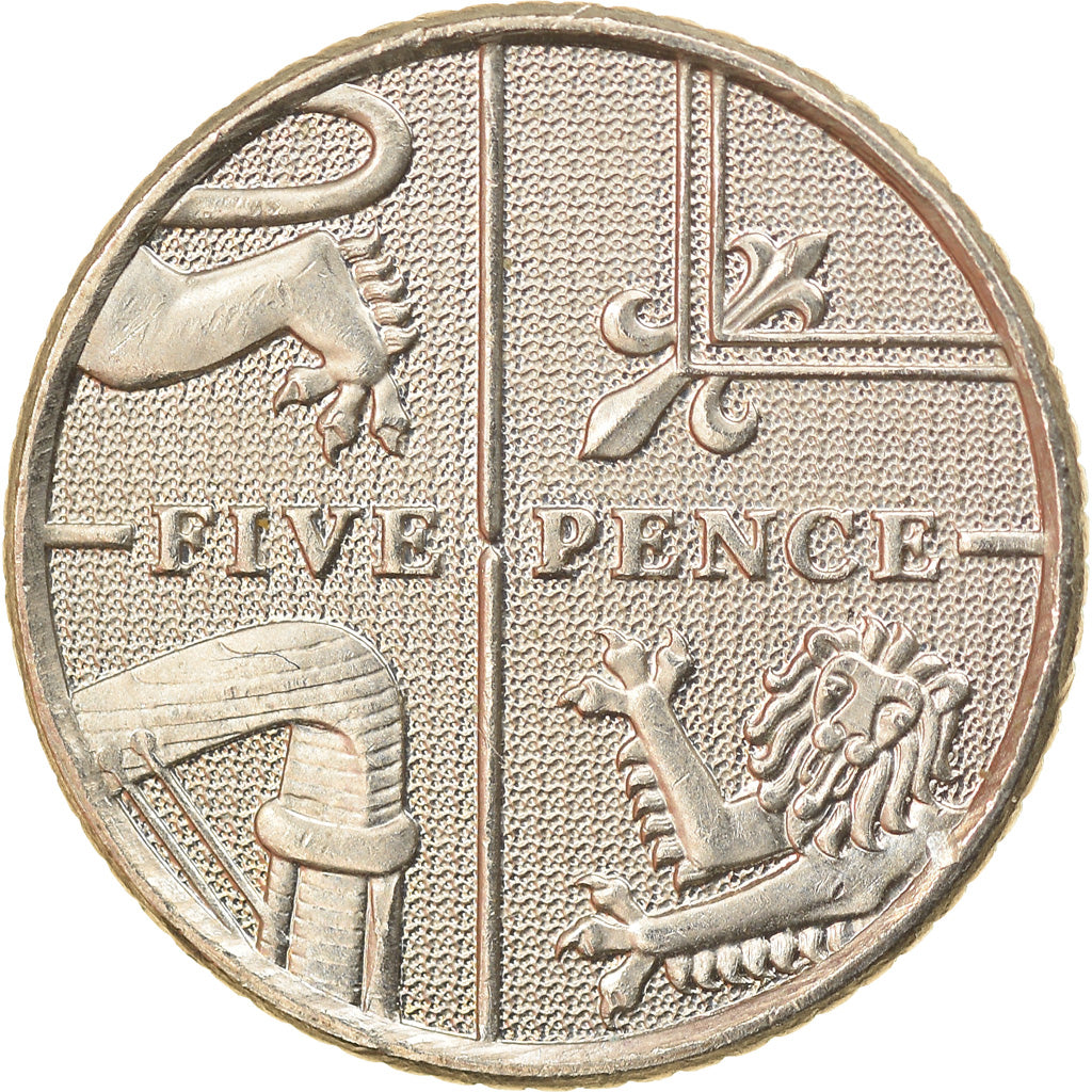Coin, Great Britain, Elizabeth II, 5 Pence, 2008, EF(40-45), Copper-nickel
