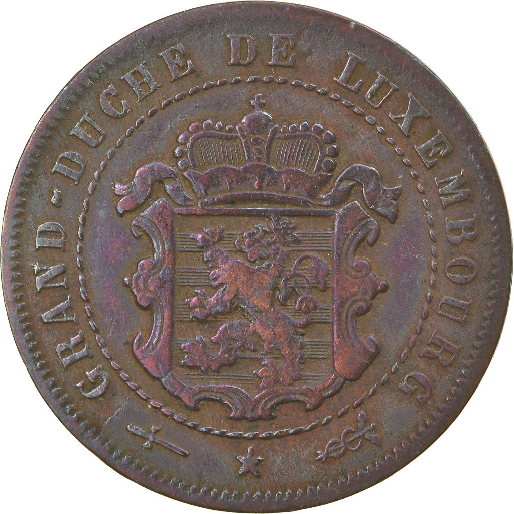 Coin, Luxembourg, William III, 2-1/2 Centimes, 1870, Utrecht, VF(30-35), Bronze