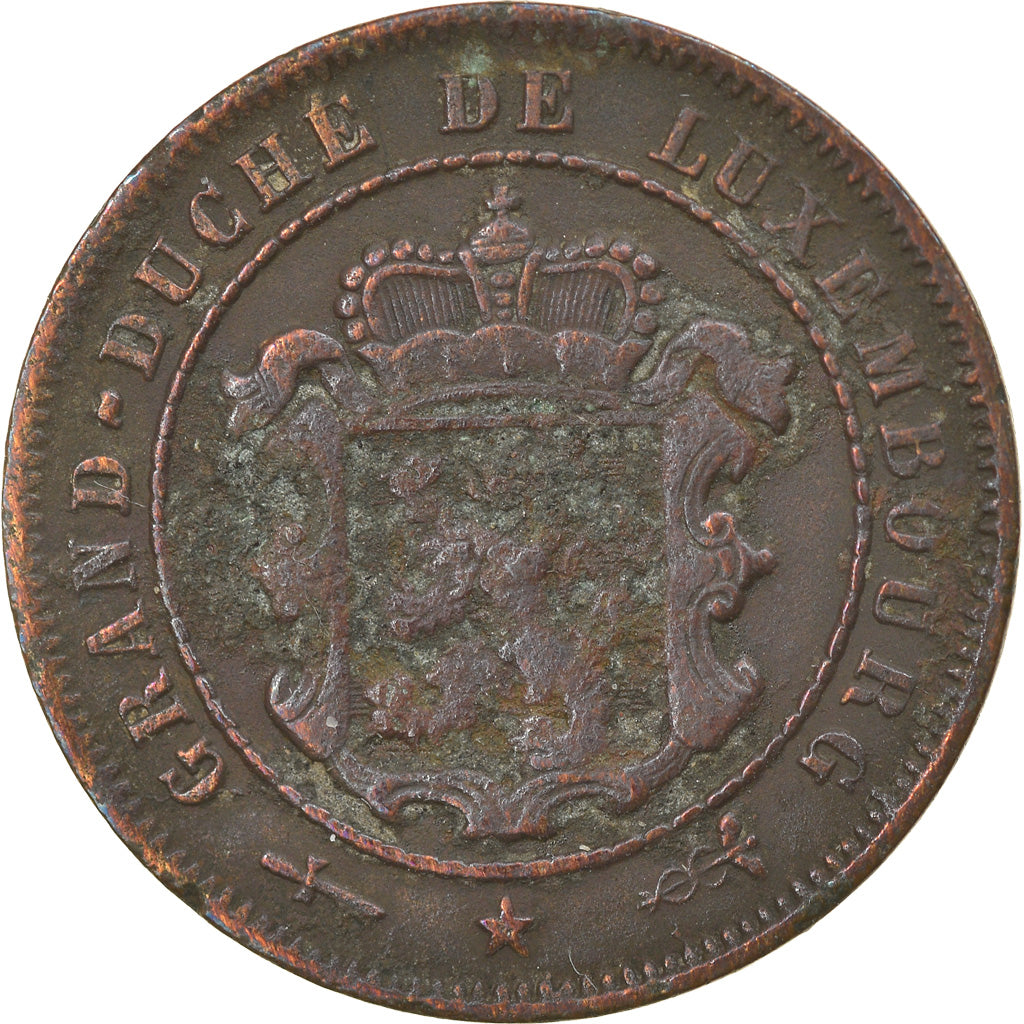 Coin, Luxembourg, William III, 2-1/2 Centimes, 1901, Utrecht, VF(30-35), Bronze
